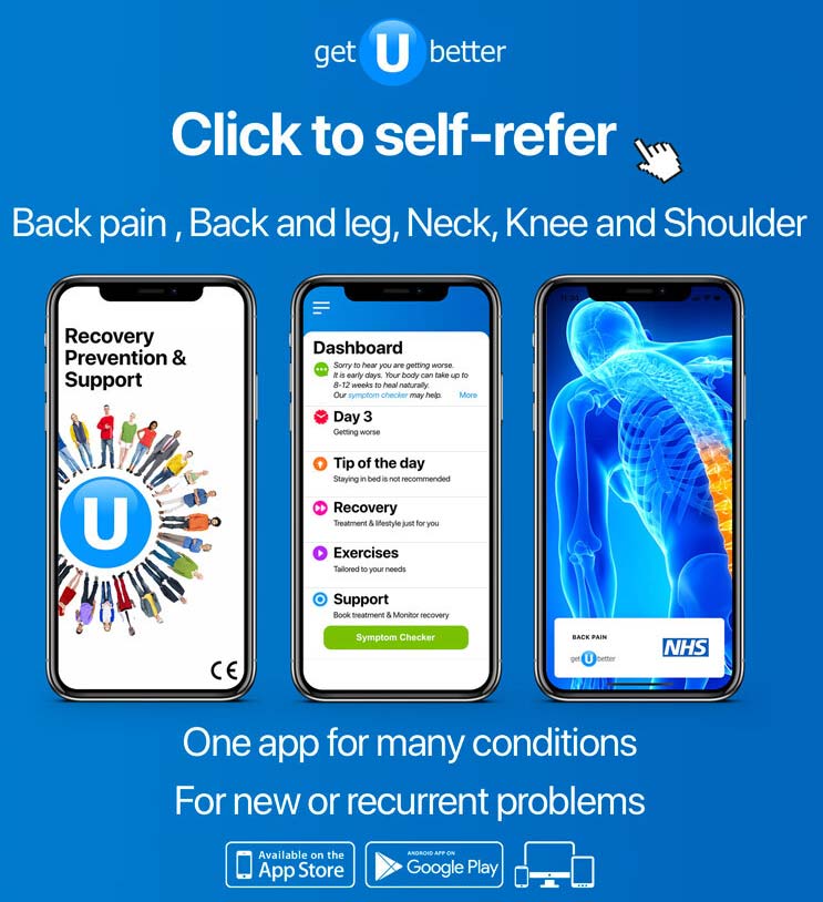 Click to self-refer Back pain, Back and leg, Neck, Knee and Shoulder